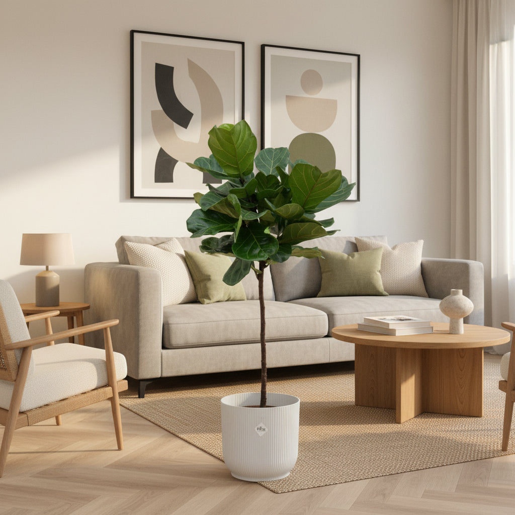 Ficus Lyrata en tige - 130cm - Figuier lyre - Plante d'intérieur