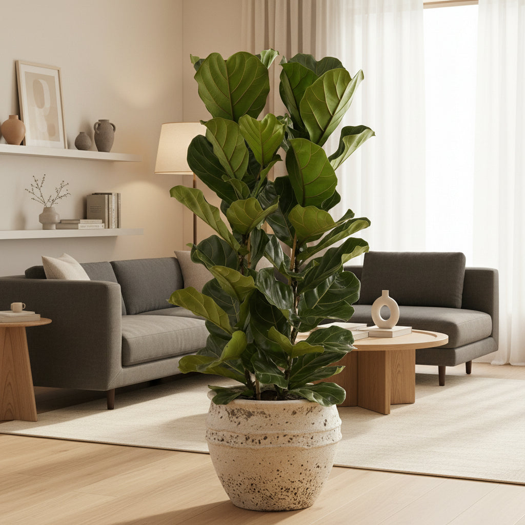 Ficus Lyrata arbuste - 160cm - Figuier lyre - Plante d'intérieur
