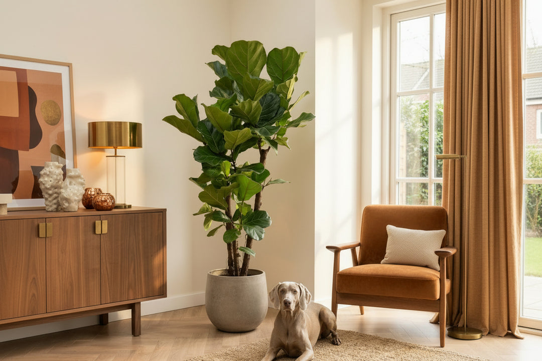 Ficus Lyrata vertakt - 200cm - Vioolbladplant - Kamerplant