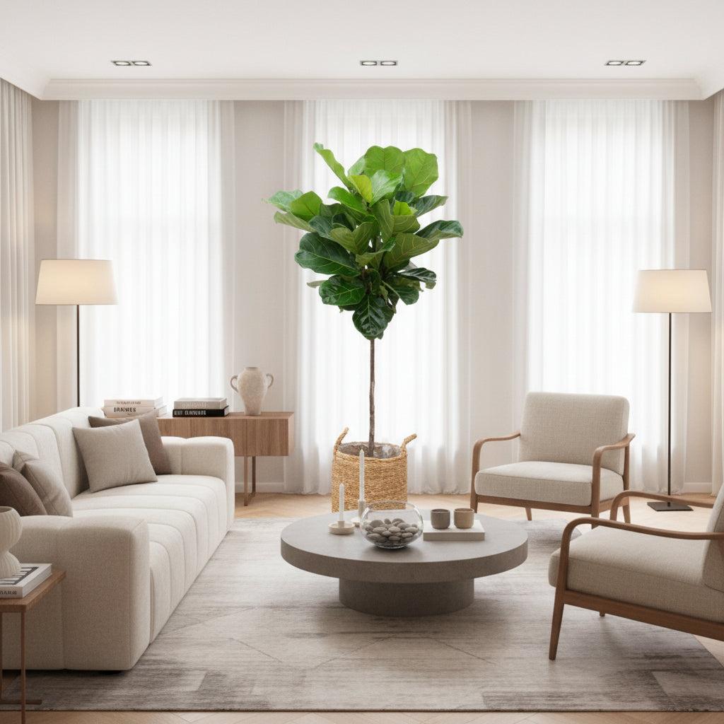 Ficus Lyrata en tige - 130cm - Figuier lyre - Plante d'intérieur