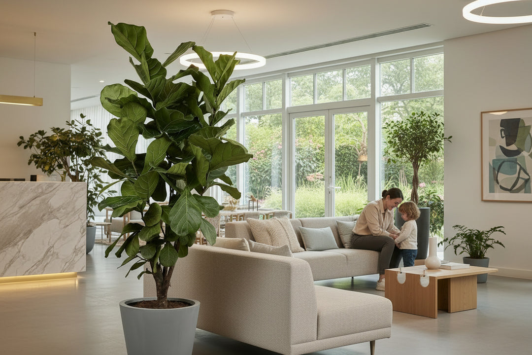 Ficus Lyrata vertakt - 200cm - Vioolbladplant - Kamerplant