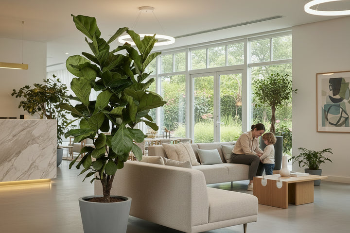 Ficus Lyrata vertakt - 200cm - Vioolbladplant - Kamerplant