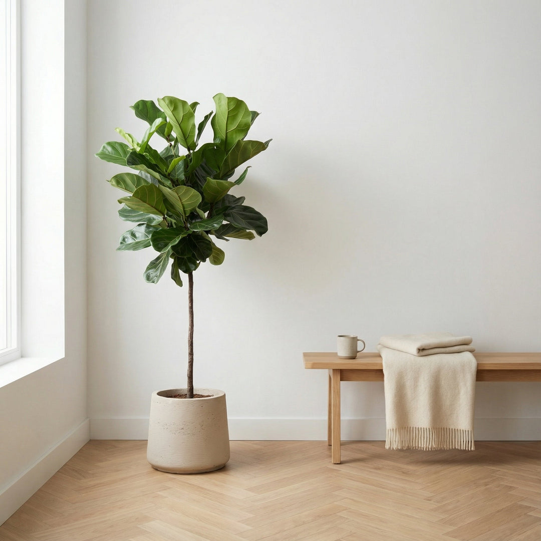 Ficus Lyrata en tige - 130cm - Figuier lyre - Plante d'intérieur