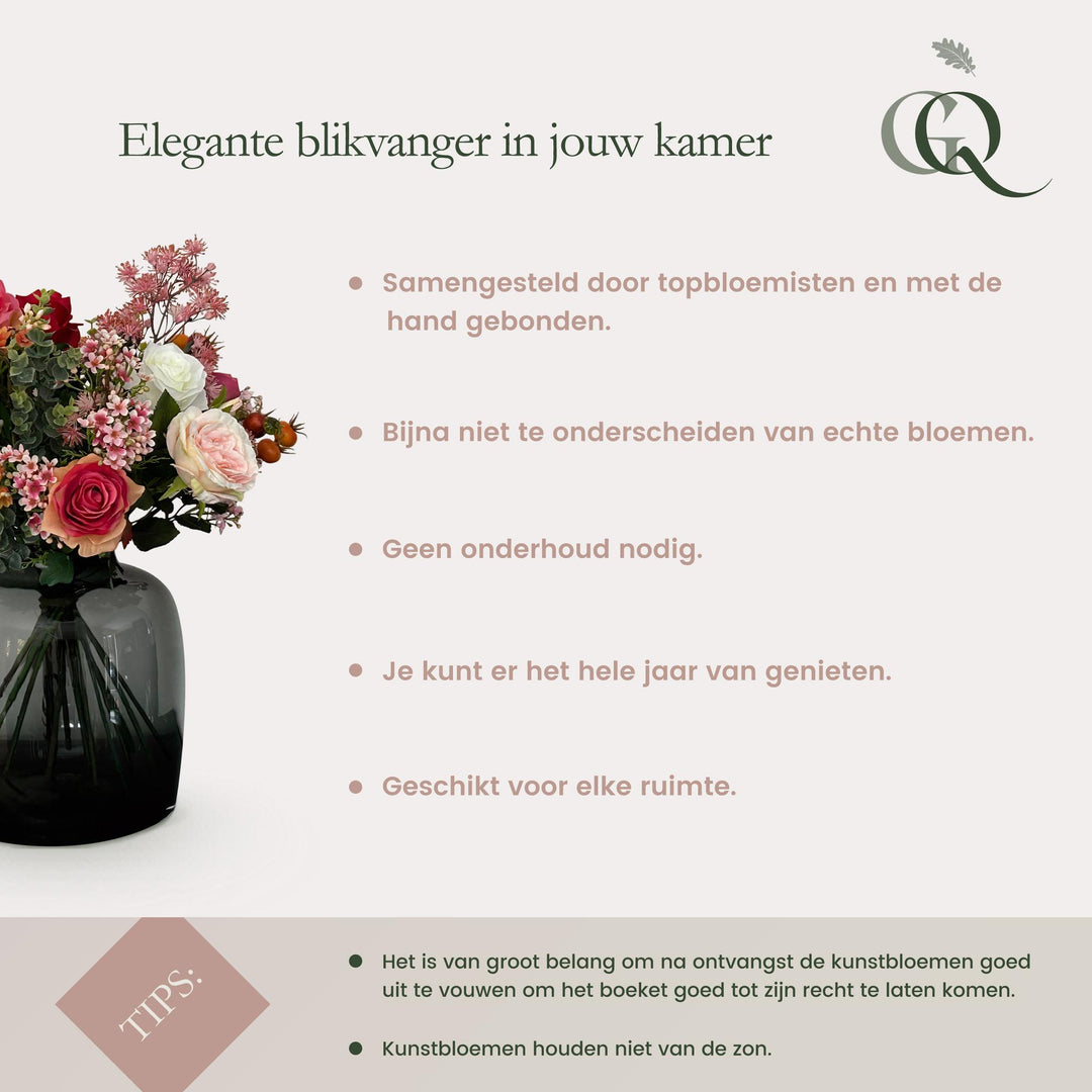 Kunstbloemen Viburnum Tak Crème – 75cm | Bloesem Set van 4