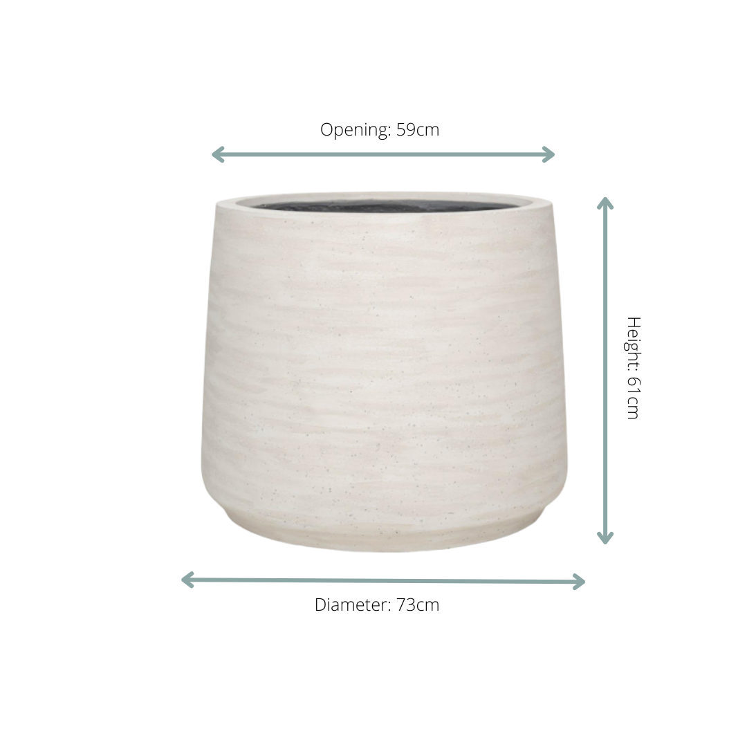 Pot Ivory Washed - D73xH61 cm - Bloempot Kamerplant