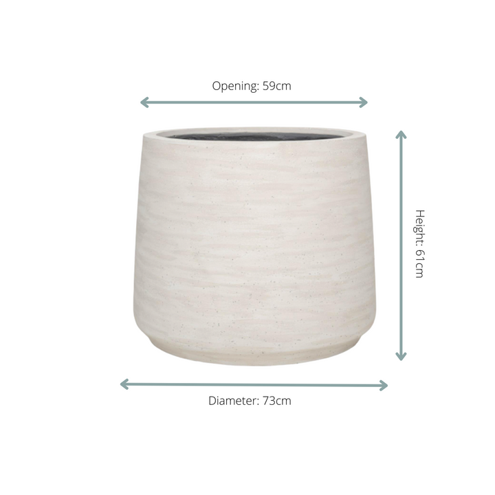 Pot Ivory Washed - D73xH61 cm - Bloempot Kamerplant
