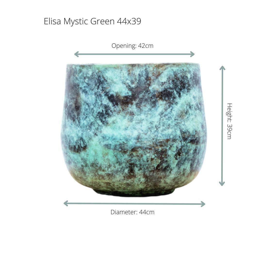 Elisa Mystic Green – Ø44 x H39cm - Decoratieve Bloempot