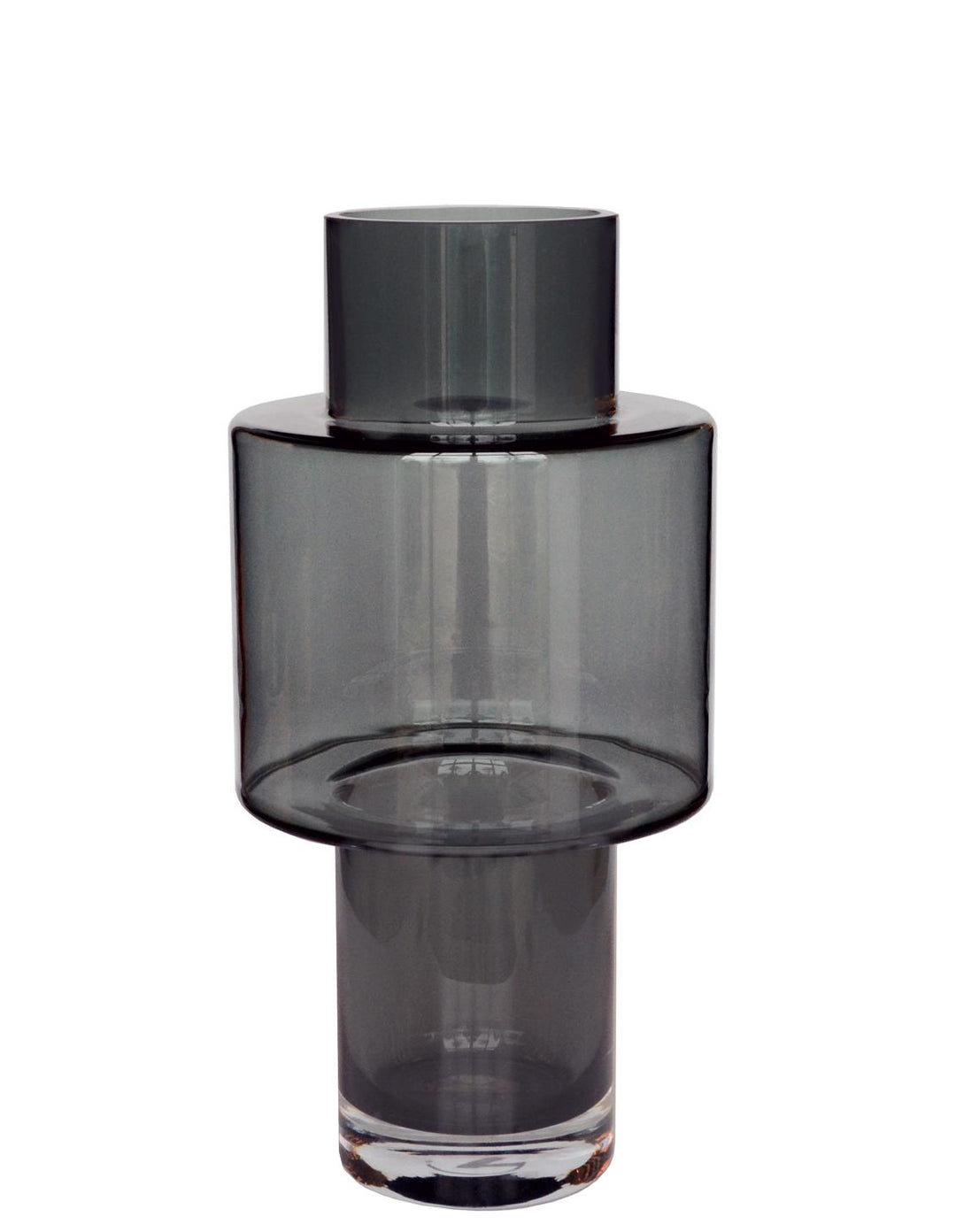 Glazen Vaas Juba Grijs – H40 x Ø20cm | Bloempot Glas Maat M