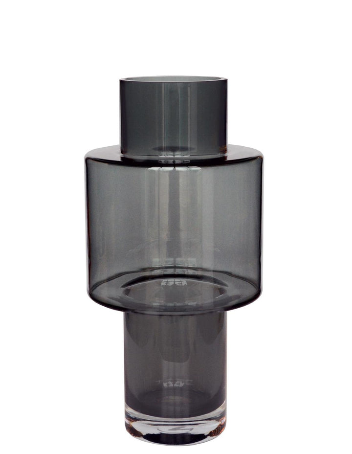 Glazen Vaas Juba Grijs – H40 x Ø20cm | Bloempot Glas Maat M