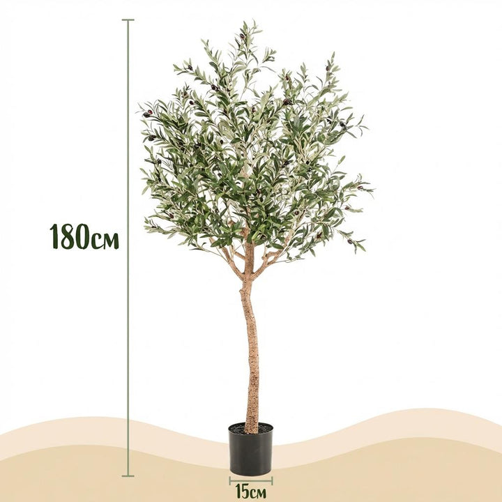 Kunstplant - Olea europaea - Olijfboom - 180 cm