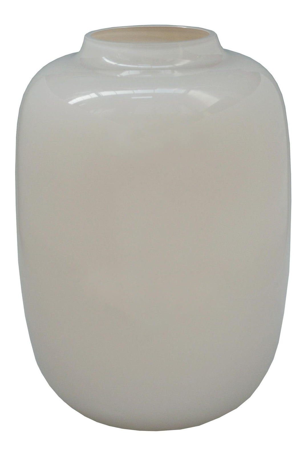 Glazen Vaas Arctic Ivory – 35cm hoog | Bloempot voor Kamerplanten – Maat M
