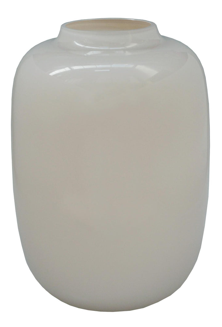 Glazen Vaas Arctic Ivory – 35cm hoog | Bloempot voor Kamerplanten – Maat M