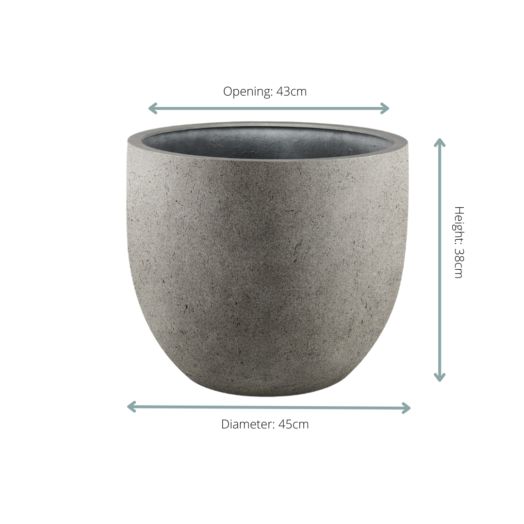 Pot Grigio New Egg Béton Naturel - D45 x H38