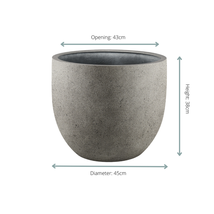 Pot Grigio New Egg Béton Naturel - D45 x H38