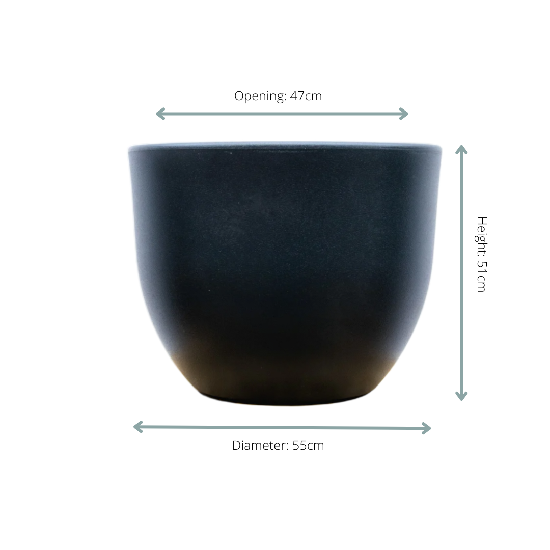 Pot Eggy Antraciet - D55 x H43 - Bloempot Kamerplant