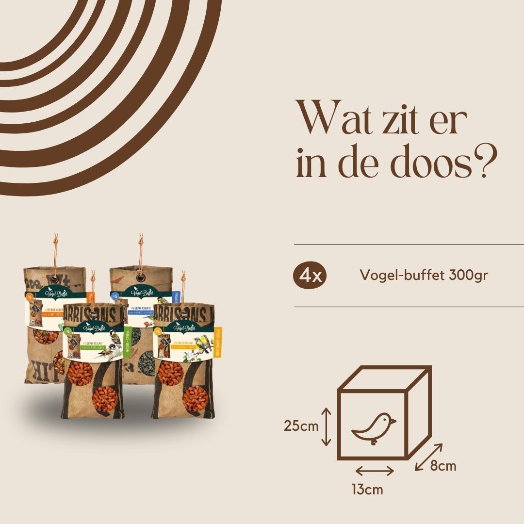 Bird Buffet | Mélange de graines pour oiseaux ECO Sachet Lot de 4 | 4x 300gr