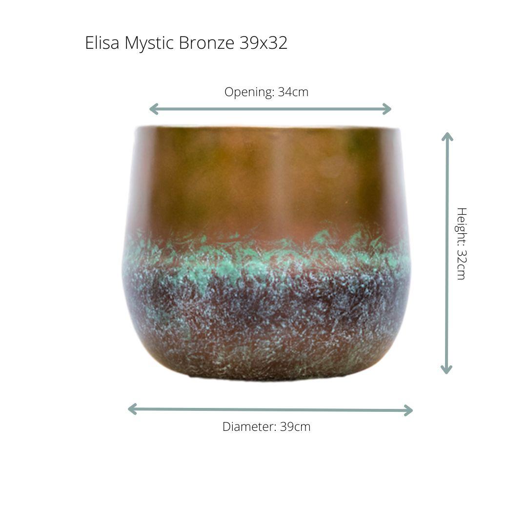 Elisa Mystic Bronze – Ø39 x H32cm - Decoratieve Bloempot