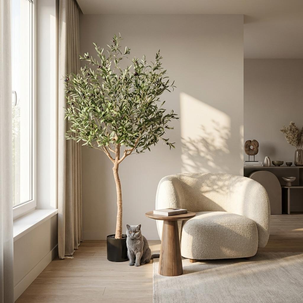 Kunstplant - Olea europaea - Olijfboom - 180 cm