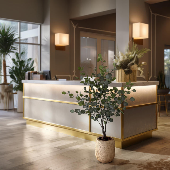 Plante artificielle - Eucalyptus - Gomme bleue - 140 cm | Premium