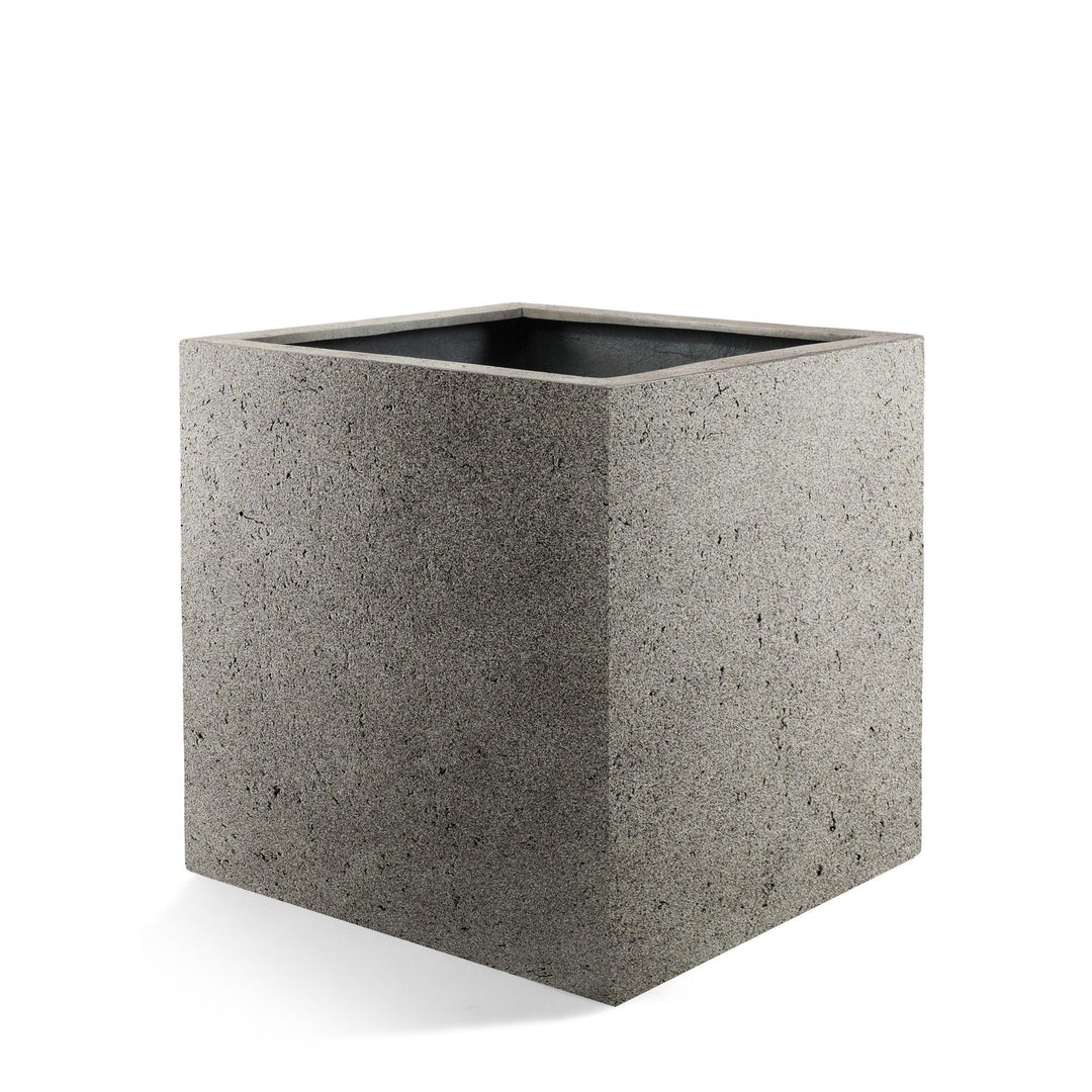 Pot Grigio Cube Ciment naturel - D50 x H50 - Pot de fleurs Plante d'intérieur